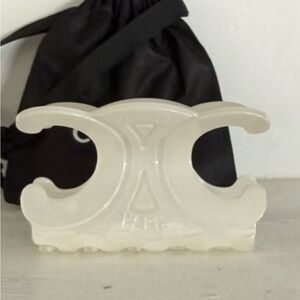 Celine Cream Pearlized Hair Claw Clip